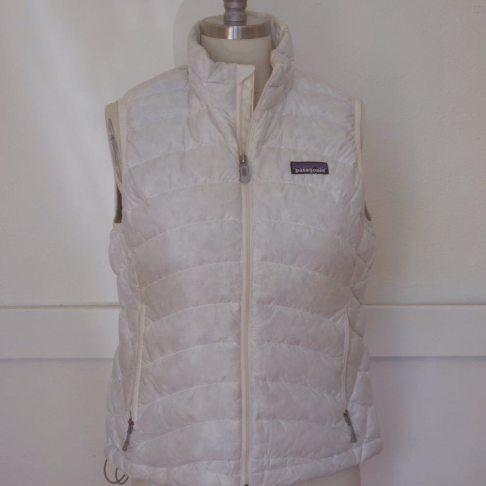 Patagonia Down Vest, White/Ivory